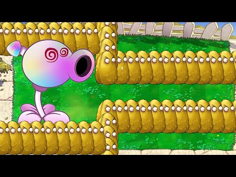99 Gatling Pea Tall Nut vs All Zombie - Plants vs Zombies Hack