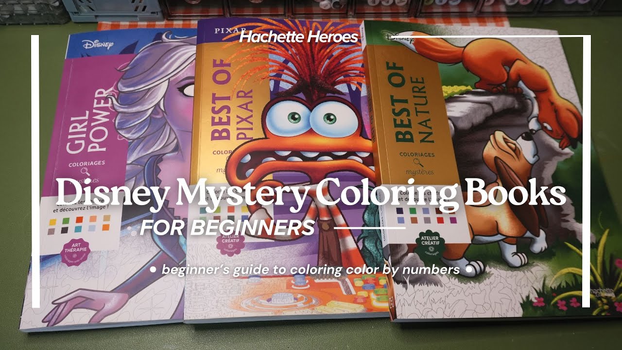 Disney Mystery Coloring Color by Numbers for Beginners 📚🖍️ | How to Start, Outline, and Pick Colors