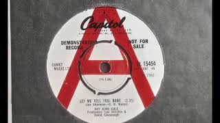 Popcorn - NAT KING COLE - Let Me Tell You Babe - CAPITOL CL 15454 UK 1966 Soulful His Last New 45