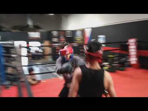 Luke Sevilla, 12 Years Old of Temecula Boxing Academy Sparring with a Fellow Gymmate