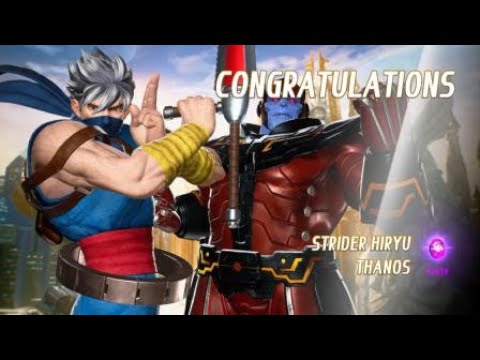MARVEL VS. CAPCOM: INFINITE strider hiryu and thanos vs Ultron Sigma Ultron omega