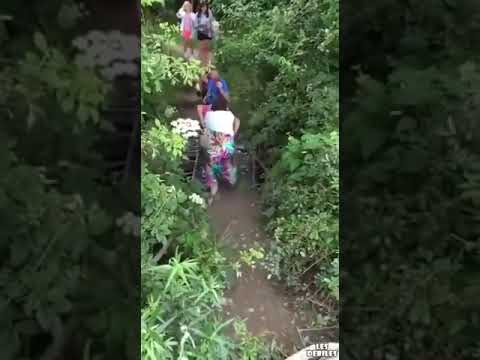 Evangélica cai na pinguela da Barra Mansa