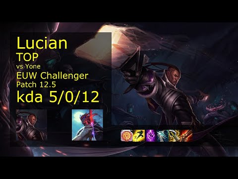 Rank 1 on EUW server - Lucian Top: Lucian vs Yone