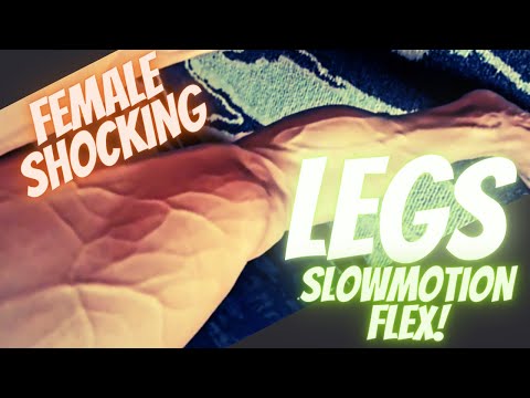 Female Bodybuilder With Amazing Muscular Legs: Super Slowmotion Video | Muscle Dream Valley