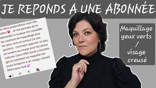 JE REPONDS A UNE ABONNEE  / Sublimer les yeux verts et masquer un visage creux #tutoriel #chitchat