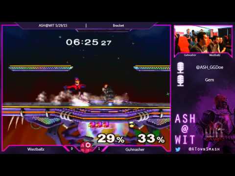 Melee Bracket ASH@WIT 5/29/15 - Westballz (DK, Falco, Fox) vs Guhnasher (Falcon)