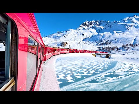 🇮🇹🇨🇭Fahren Sie mit dem schönsten Schnee-Zug der Welt von Italien in die Schweiz