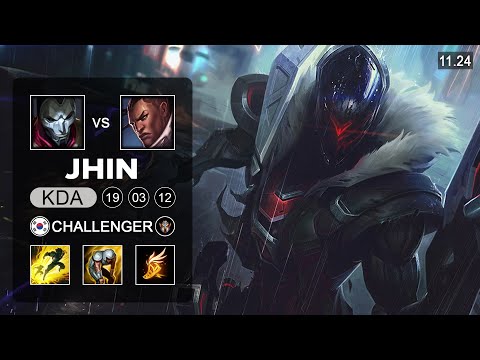 Jhin ADC vs Lucian - KR Challenger - PreSeason 12 Patch 11.24