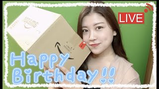 【生配信】ケーキ食べながらいただいたプレゼント開封🎁