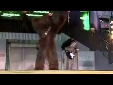 Chewbacca And Ewok Rockin Out