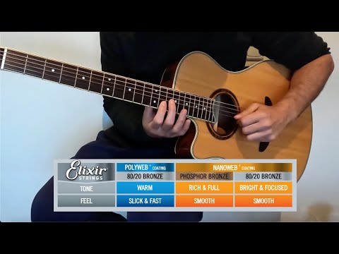 Elixir Strings - Phosphor Bronze vs 80/20, Nanoweb vs Polyweb