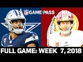Dallas Cowboys vs. Washington Redskins Week 7, 2018 FULL Game