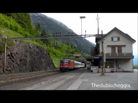 RICORDI DI WASSEN (CH) LE SBB Re 4/4 IN USCITA DALLE GALLERIE. 2 - 6 - 2014