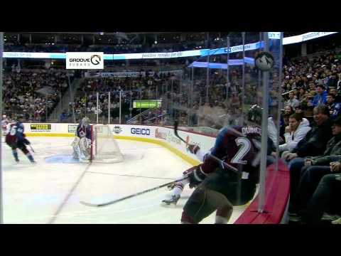 Kyle Quincey drills Lauri Korpikoski HD