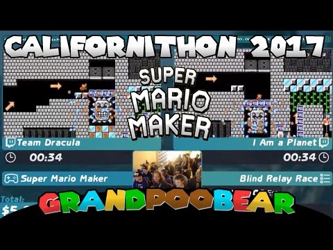 Mario Maker Blind Relay Race! Team Dracula VS I Am a Planet: MC'd by Ryukahr at Californithon 2017