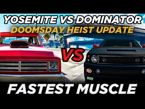 Yosemite vs Pisswasser Dominator "Fastest Muscle" (GTA Online Doomsday Heist Update)