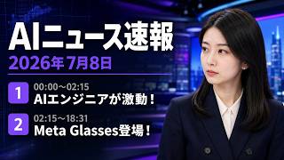【AIニュース速報】2026年7月8日｜AIエンジニアが激動！・Meta Glasses登場！