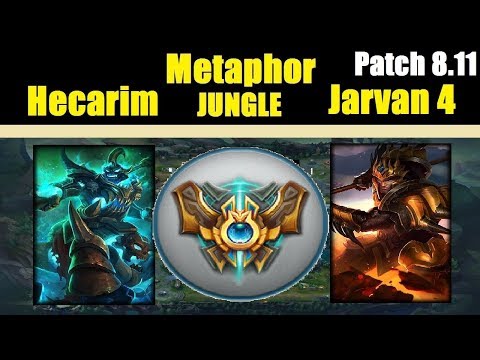 Metaphor | HECARIM vs JARVAN 4 | HECARIM JUNGLE | Challenger Gameplay | Patch 8.11