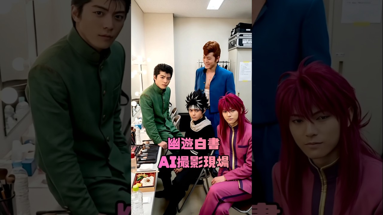 幽遊白書AI 撮影現場に潜入してみた#ai #幽遊白書#aiart #撮影現場#shorts