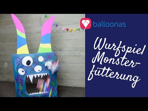 balloonas Idee / DIY: Spiel "Monsterfütterung" für einen monstermäßigen Monster Kindergeburtstag