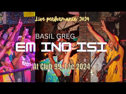 Title: Em ino isi _-_ Basil Greg. Performing live at Club 99, Lae, MP, 2024. (Gulf Night 🎶)