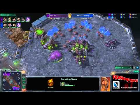 CSN SC2 - viOLet vs Destiny - Map 5 - Rundown #7 with Rance and Gwin