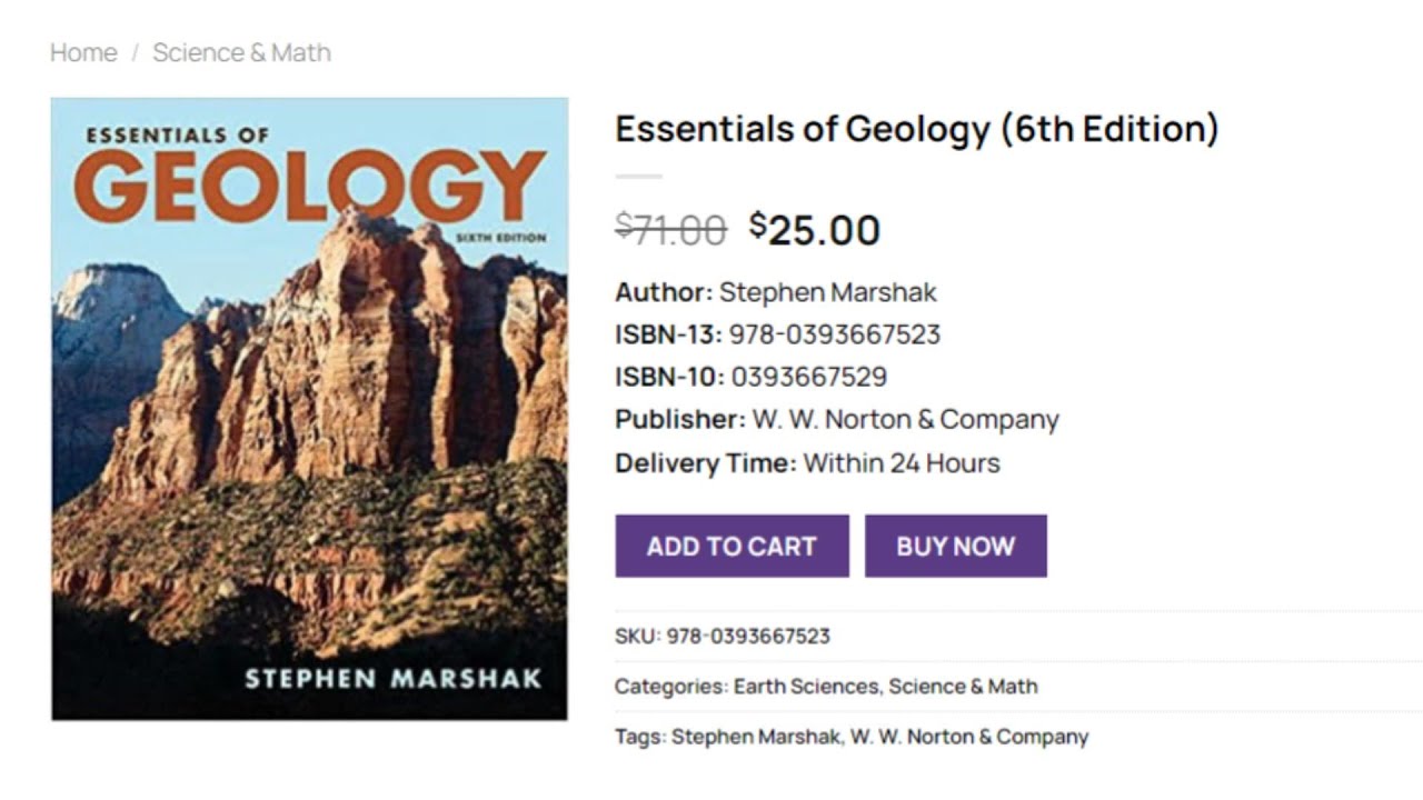 (PDF) Essentials of Geology - 6th Edition - Price $25 | eBook