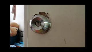 Fixing damage doorknob hole without visible screw | The Yoots Squad