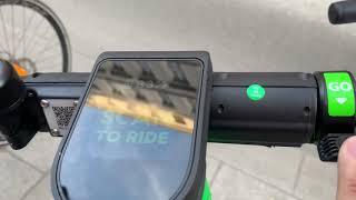 [Lime] To unlock a Lime-S scooter, simply open the Lime app and tap on the "Ride" button