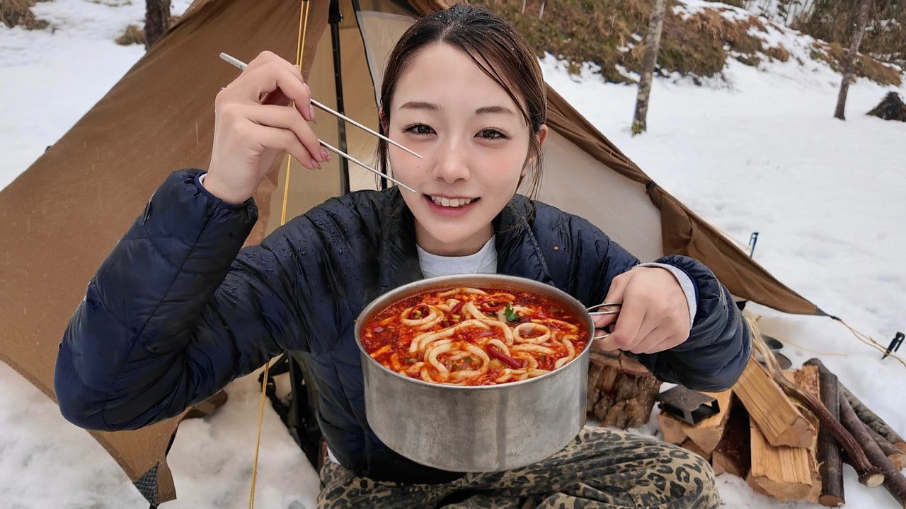 【雪中】お金ないからオリジナルの貧乏飯考えてみた！！