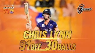 Chris Lynn I 91* off 30 balls I Match 11 I Maratha Arabians I Aldar Properties Abu Dhabi T10