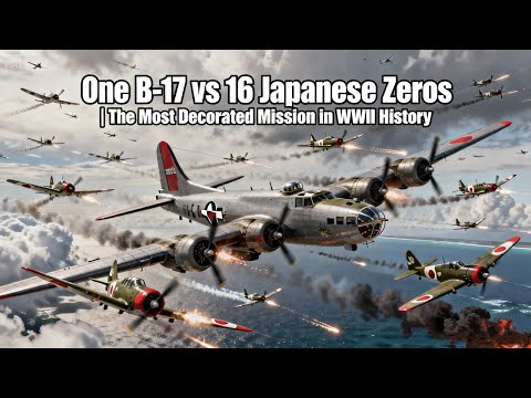 One B-17 vs 16 Japanese Zeros | The Most Decorated Mission | WWII History