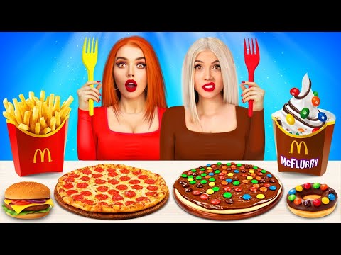 Real Food VS Chocolate Food | Fun Battle With Fake Sweets by RATATA POWER