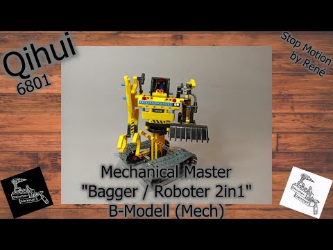 zu vernachlässigendes B-Modell - QiHui - 6801 - Technic Bagger - 2n1 - B-Modell