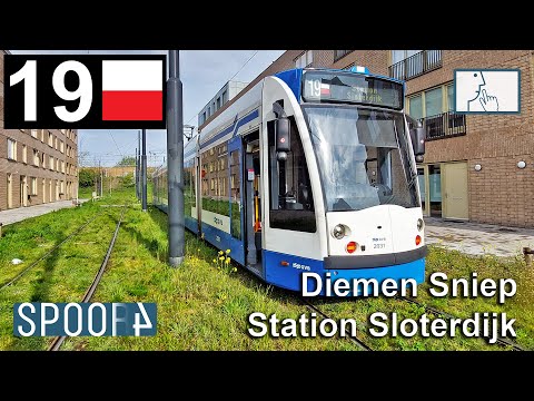 Cabinerit Tram 19 (Amsterdam) | Diemen Sniep - Station Sloterdijk (Tram Driver's POV)
