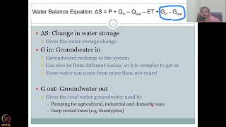 Lecture 26: Groundwater recharge and discharge Part - 1
