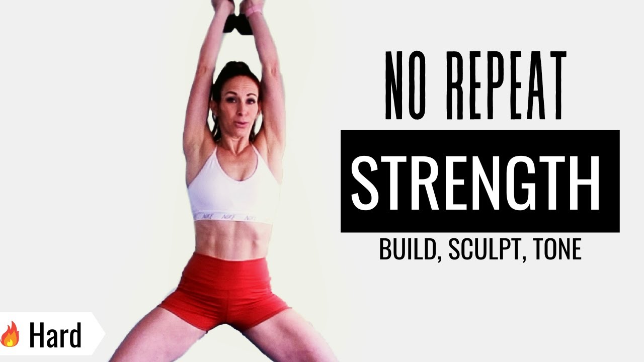 SCUPLT & TONE  w/ THE ULTIMATE 60 MIN NO REPEAT FULL BODY WORKOUT w/DUMBBELLS | Build Muscle/ 🔥 Fat