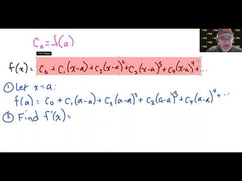 MATH 2414 - Taylor and Maclaurin Series (01): Creating a Series from a General Function