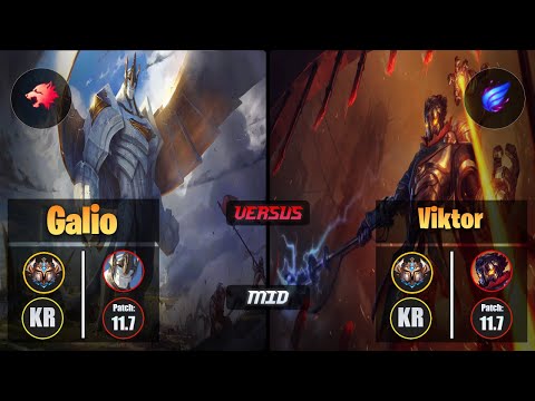 Challenger GALIO [Predator] (Mid) VS  VIKTOR - Challenger KR Patch 11.7