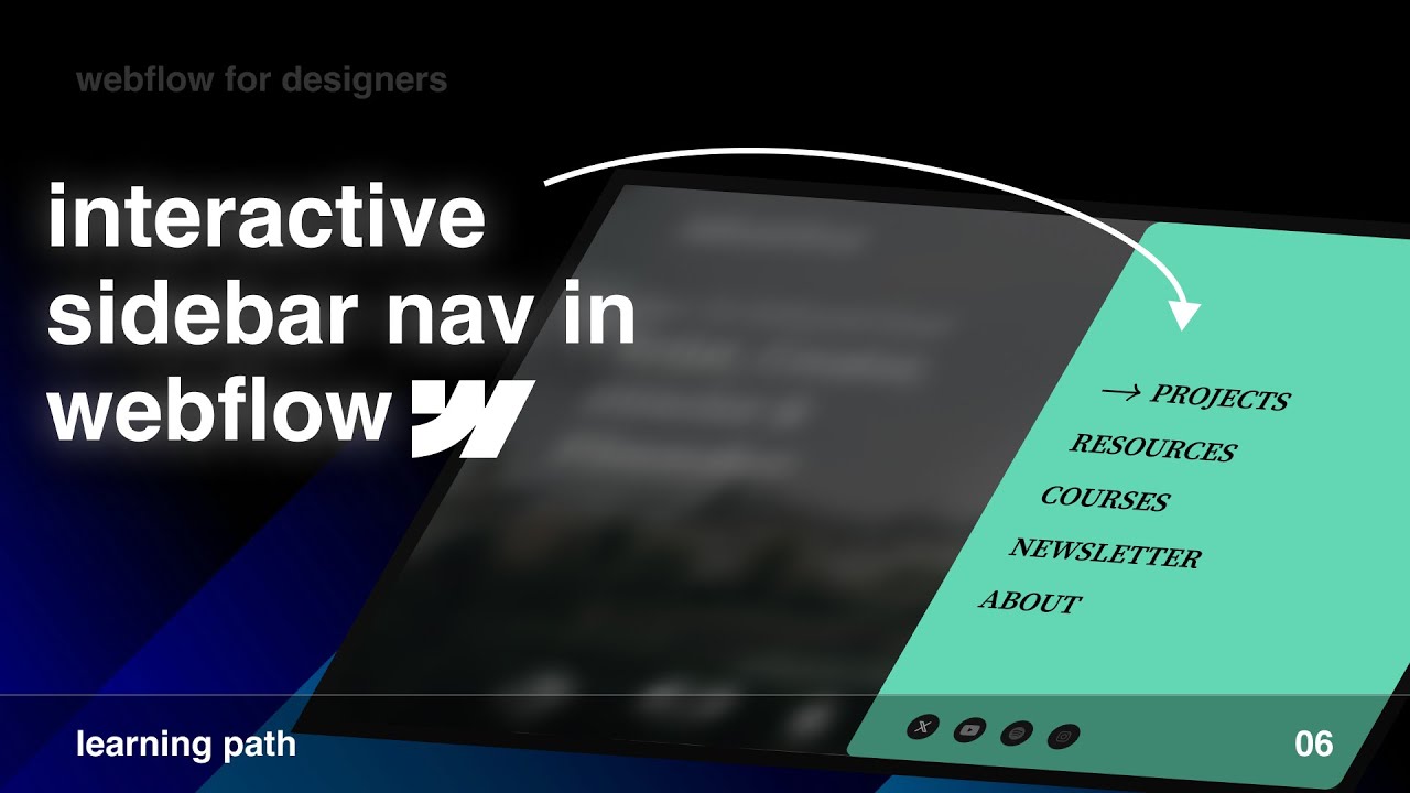 Build this Sidebar Build in Webflow | Webflow for Designers