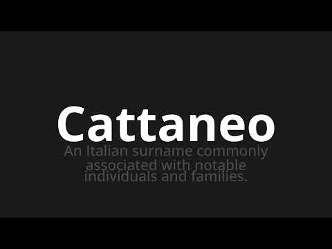 How to pronounce Cattaneo