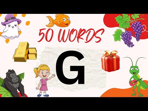 G Letter Words | 50 Words That Start With G | G Letter Words Vocabulary