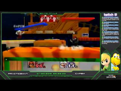 [PM Tournament] Project M at J.J.'s #7 - PracticeMan (Falcon/Marth) vs CapeM (Mario) - Grand Finals