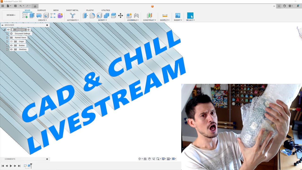 Fusion & Fika // A Spontaneous CAD Livestream at a Ridiculous Time 🤤