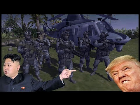 TRUMP INVADES NORTH KOREA ~ Delta Force Heli Drop - Men of War: Red Rising Mod