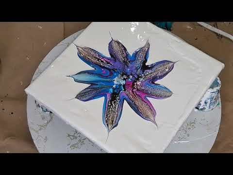 #116 Modify Bloom using spoon~Fun, Easy and Creative Acrylic Pour Painting Techniques for Beginners