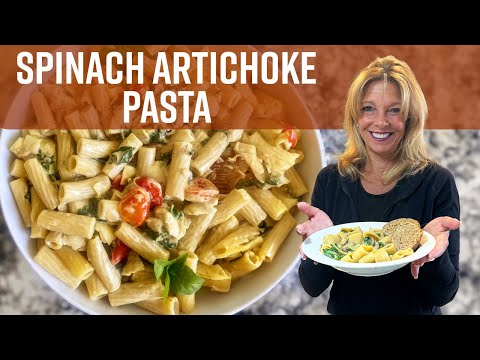 Vegan Spinach Artichoke Pasta | Kathy's Vegan Kitchen