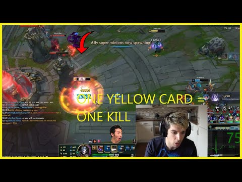Gross Gore oneshotted enemy Lucian with one yellow card