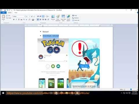 Fix Failed to get player information from the server in Pokemon Go Video