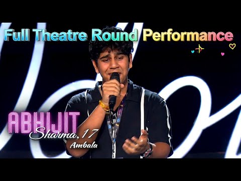 Abhijit Full Theatre Round Performance | Tumne Mujhe Dekha | Indian Idol 16 | Heart-Touching Song